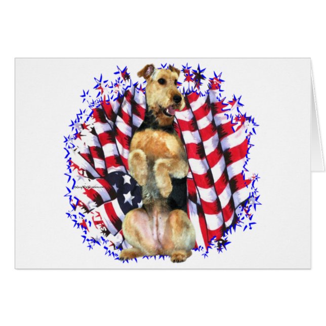 Airedale Terrier Patriot (Voorkant Horizontaal)