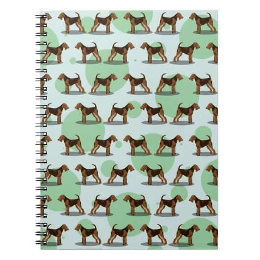 Airedale Terrier Pattern Notitieboek (Voorkant)