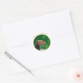 Airedale Terrier Peace Ronde Sticker (Envelop)