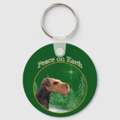 Airedale Terrier Peace Sleutelhanger (Voorkant)
