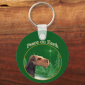 Airedale Terrier Peace Sleutelhanger (Voorkant)