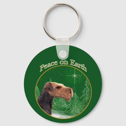 Airedale Terrier Peace Sleutelhanger (Achterkant)