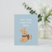 Airedale Terrier Personalized Dog Name Briefkaart (Staand voorkant)