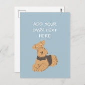 Airedale Terrier Personalized Dog Name Briefkaart (Voorkant / Achterkant)