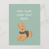 Airedale Terrier Personalized Dog Name Briefkaart (Voorkant)