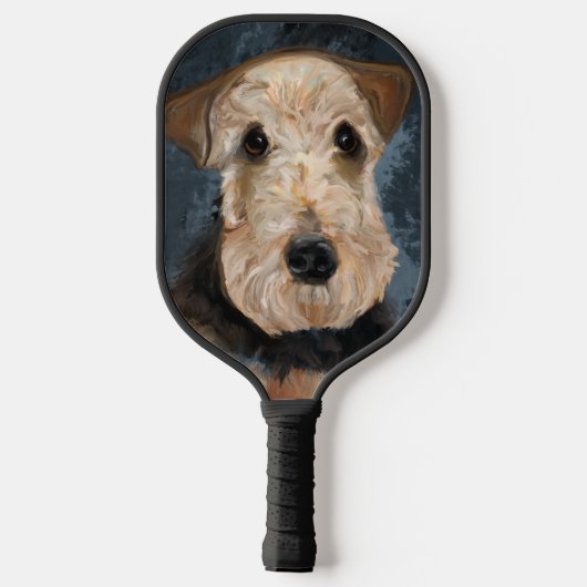 AIREDALE TERRIER PICKLEBALL PADDLE (Achterkant)