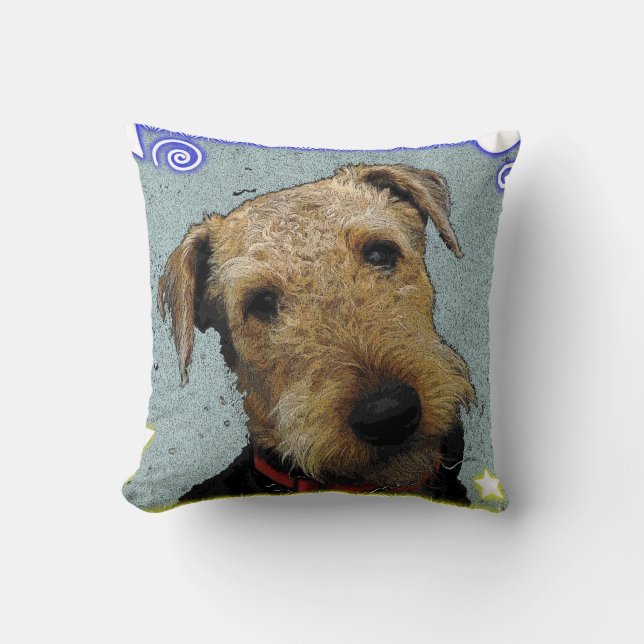 Airedale Terrier Pillow Kussen (Voorkant)