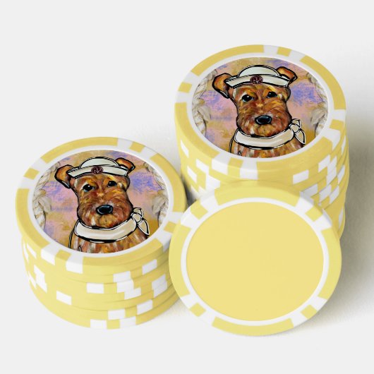 AIREDALE TERRIER POKER CHIPS (Opstapeling)