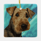 Airedale Terrier Portrait Keramisch Ornament (Voorkant)