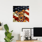 AIREDALE TERRIER POSTER (Thuiskantoor)