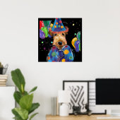 AIREDALE TERRIER POSTER (Thuiskantoor)