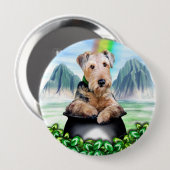 Airedale Terrier Pot of Gold Button (Voorkant /achterkant)