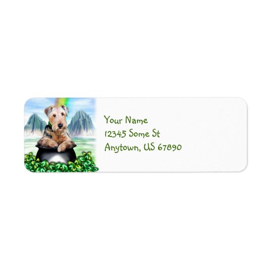 Airedale Terrier Pot of Gold Labels (Voorkant)