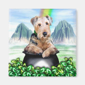 Airedale Terrier Pot of Gold Magnet (Voorkant)