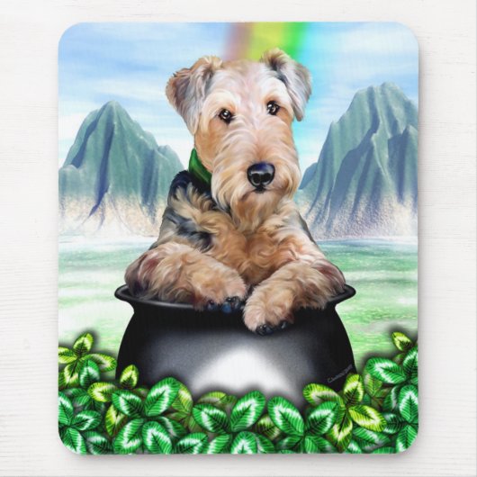Airedale Terrier Pot of Gold Muismat (Voorkant)