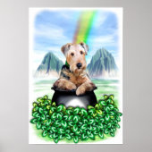 Airedale Terrier Pot of Gold Poster (Voorkant)