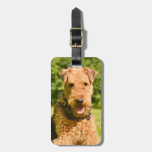 Airedale Terrier Puppy Dog Bagagelabel
