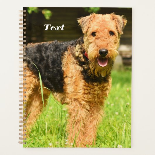 Airedale Terrier Puppy Dog Planner (Voorkant)