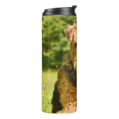 Airedale Terrier Puppy Dog Thermosbeker (Gedraaid links)