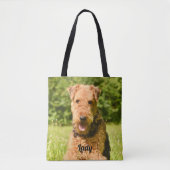 Airedale Terrier Puppy Dog Tote Bag (Voorkant)