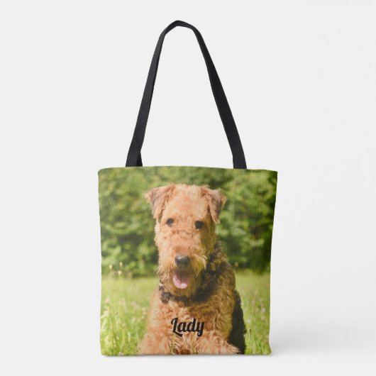 Airedale Terrier Puppy Dog Tote Bag (Achterkant)