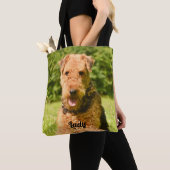Airedale Terrier Puppy Dog Tote Bag (Dichtbij)