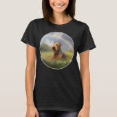Airedale Terrier Rainbow Bridge Schattigee Puppy D T-shirt (Voorkant)