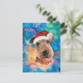 Airedale Terrier ras hond kerst Feestdagenkaart (Staand voorkant)