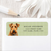 Airedale Terrier retouradreslabels Etiket (Insitu)