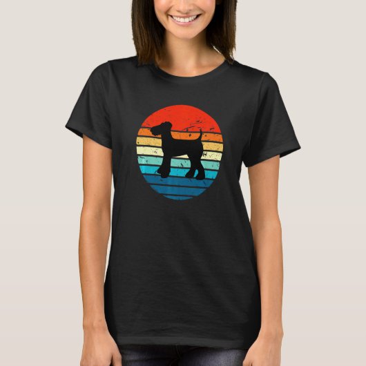 Airedale Terrier Retro 70s 80s T-shirt (Voorkant)