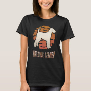 Airedale Terrier Retro Classic Dog Sunset T-shirt