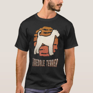 Airedale Terrier Retro Classic Dog Sunset T-shirt