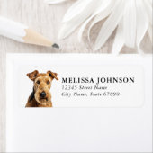 Airedale Terrier Return Address Labels (Insitu)