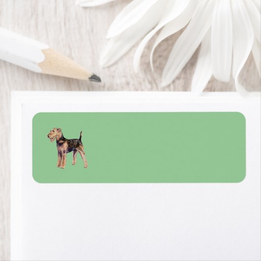Airedale Terrier Return Label (Insitu)