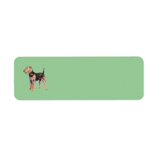 Airedale Terrier Return Label (Voorkant)