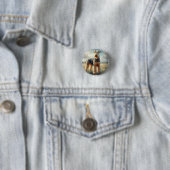 Airedale Terrier Ronde Button 3,2 Cm (In situ)