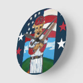 AIREDALE TERRIER RONDE KLOK (Hoek)