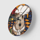 AIREDALE TERRIER RONDE KLOK (Hoek)