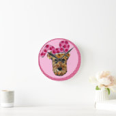 AIREDALE TERRIËR RONDE KLOK (Huis)