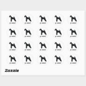Airedale Terrier Ronde Sticker (Vel)
