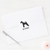 Airedale Terrier Ronde Sticker (Envelop)