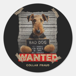 Airedale Terrier Ronde Sticker