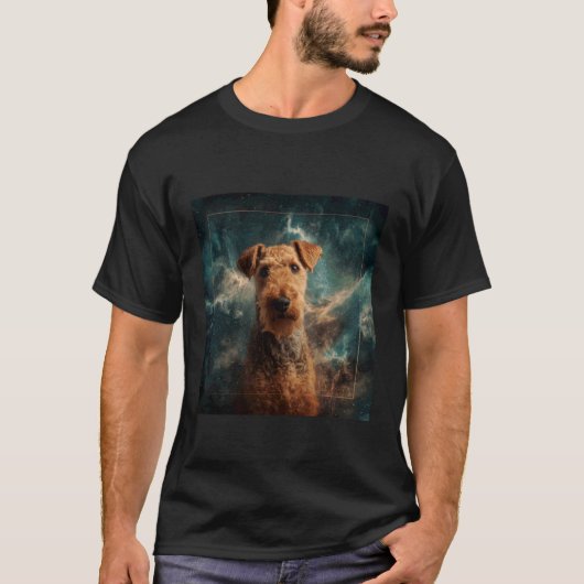 Airedale Terrier Ruimte T-shirt (Voorkant)