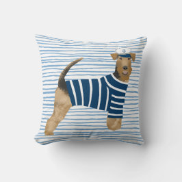 Airedale Terrier Sailor Nautical Dog Kussen