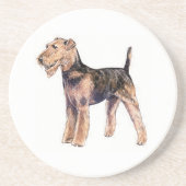 Airedale Terrier Sandstone Onderzetter (Voorkant)