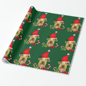 Airedale Terrier Santa Hoed Kerstmis Cadeaupapier (Uitgerold)