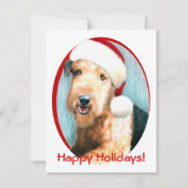Airedale Terrier Santa Kaart (Voorkant)