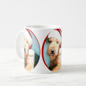 Airedale Terrier Santa Koffiemok (Voorkant links)