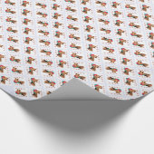 Airedale Terrier Santa Paws Cadeaupapier (Hoek)