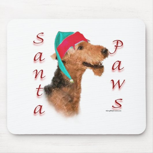 Airedale Terrier Santa Paws Muismat (Voorkant)